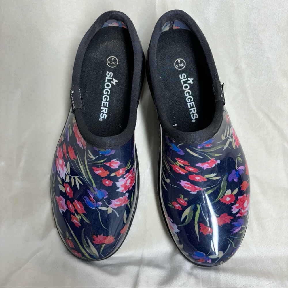 Sloggers Garden Clog Shoes Floral Pattern size 8